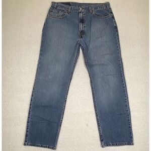 Vintage Levi's 505 Men's Jeans W38 L32 Blue Straight Regular 2001 Black Batwing